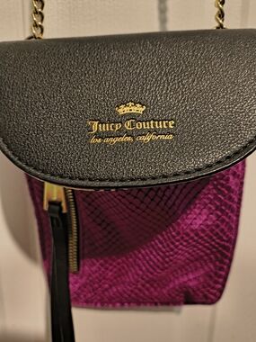 Juicy Couture Black & Fuchsia Crossbody Bag